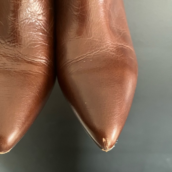 Vince Camuto whiskey colored leather booties - Picture 5 of 5